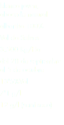 blanco joven, abocado natural albariño 100%
Val do Salnés
3.500 Kg/Ha
del 28 de septiembre  al 5 de octubre
13'5%Vol
7'1 g/l
12 g/l (semi-seco)
