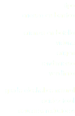 tipo crianza en barrica  crianza en botella
viduño
origen
rendimiento
vendimia 
grado alcohólico natural
acidez total
azúcares reductores